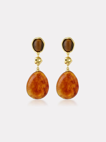 Amber Glow Drops Earrings