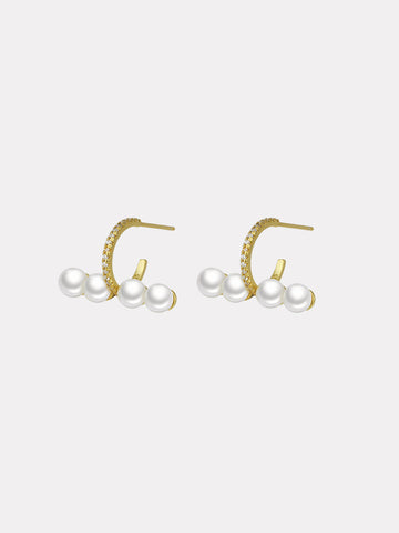 Pearl Arc Earrings