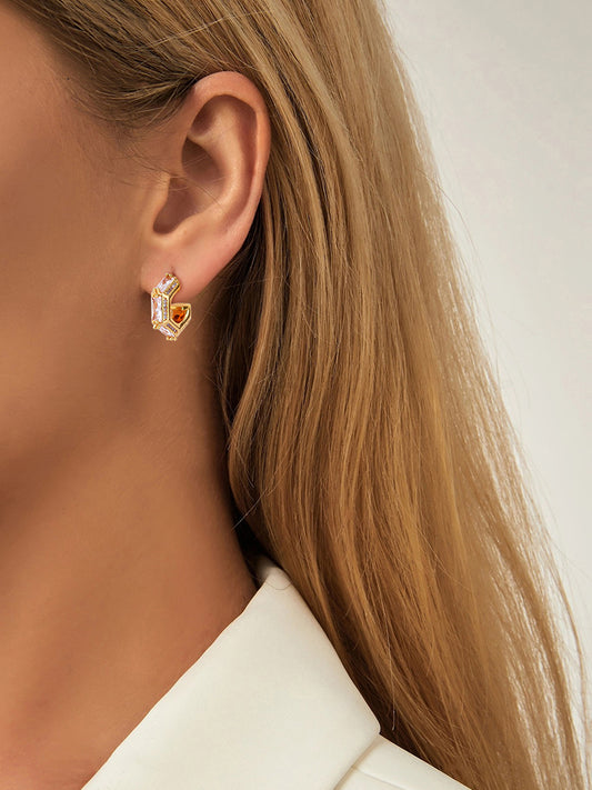 Cubique C-Hoop Earrings