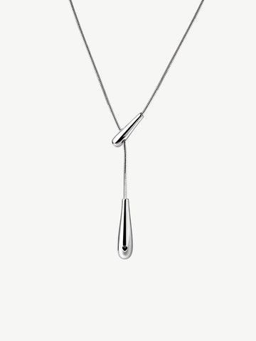 Water drop long necklace