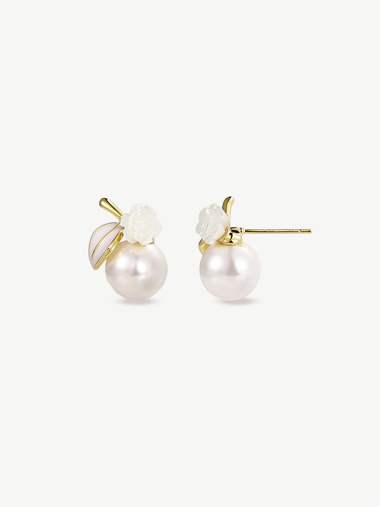 Flower Shadow Beaded Earrings