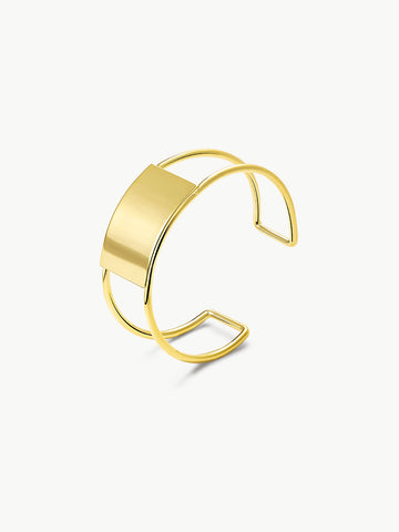 Curved bracelet with two holes