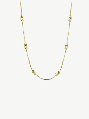 Gold Swirl Weaving Light Necklace