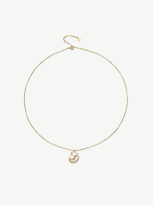 Starburst Moon Ring Necklace