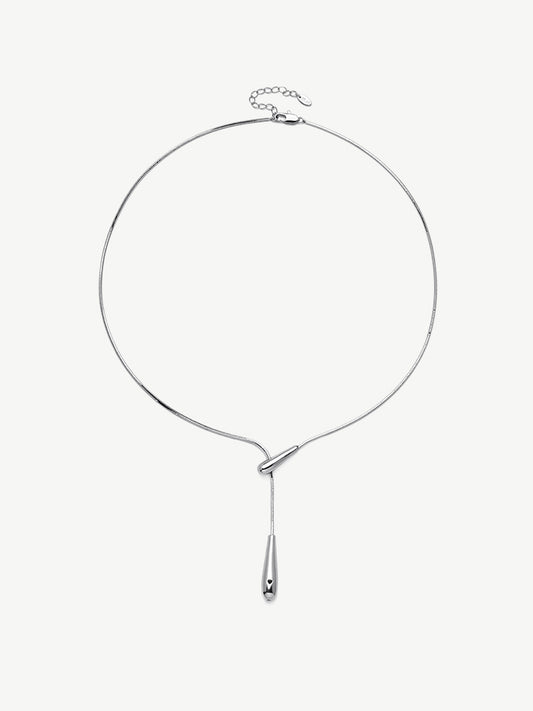 Water drop long necklace