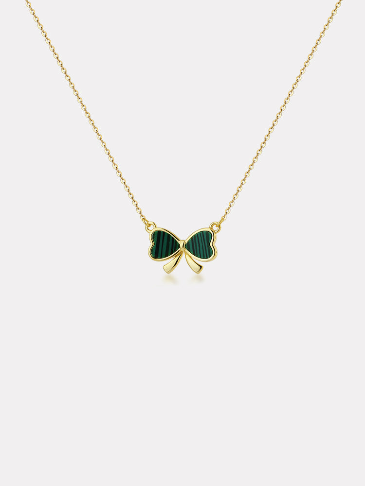 Bow Malachite Necklace
