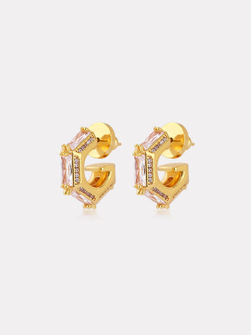 Cubique C-Hoop Earrings