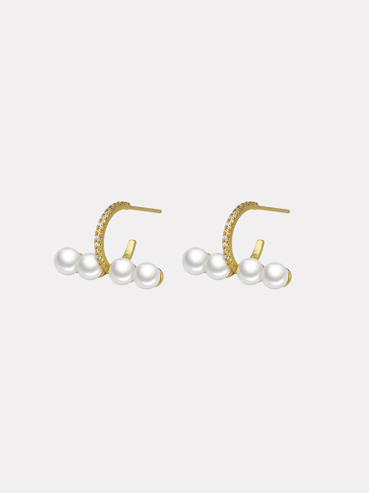 Pearl Arc Earrings