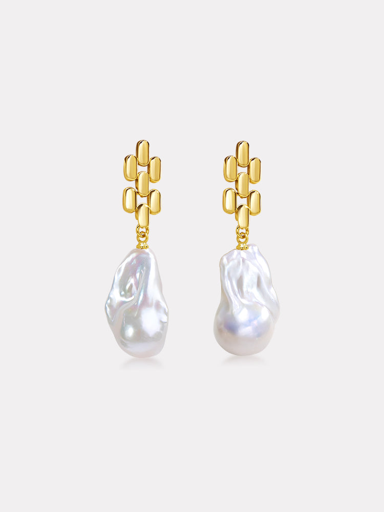 Heirloom Baroque Pearl Cocktail Earrings