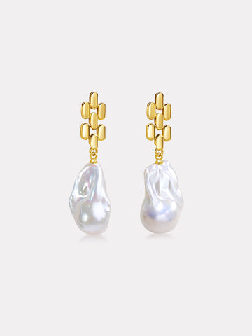 Heirloom Baroque Pearl Cocktail Earrings