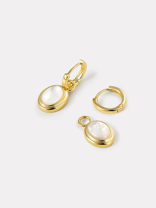 Oval Orbit Pendant Earrings