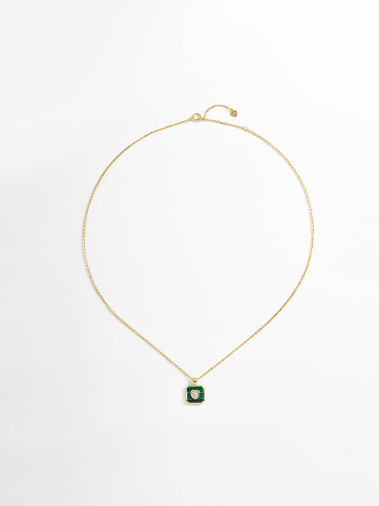 Square Malachite Necklace
