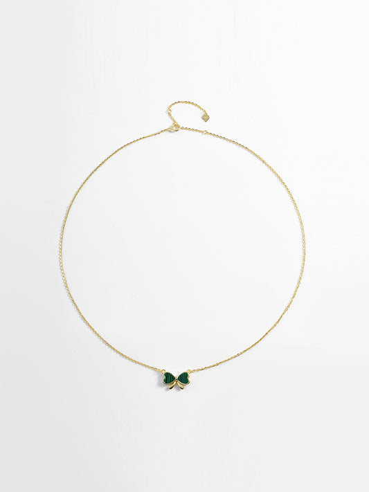 Bow Malachite Necklace