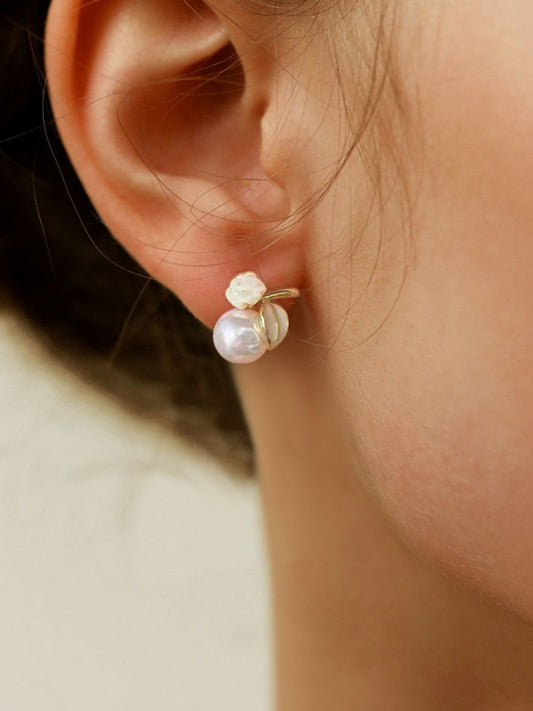 Flower Shadow Beaded Earrings