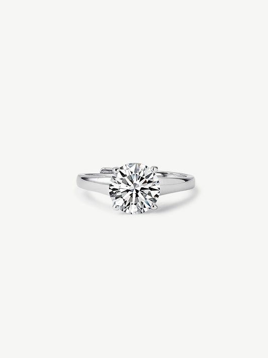 Four Prong Moissan Diamond Ring