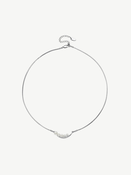 Crescent Beaded Necklace